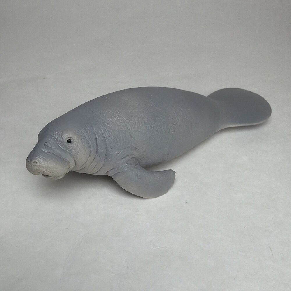 Schleich Realistic Manatee Figure Toy Gray Sea Animal Wildlife 6” PVC 2020